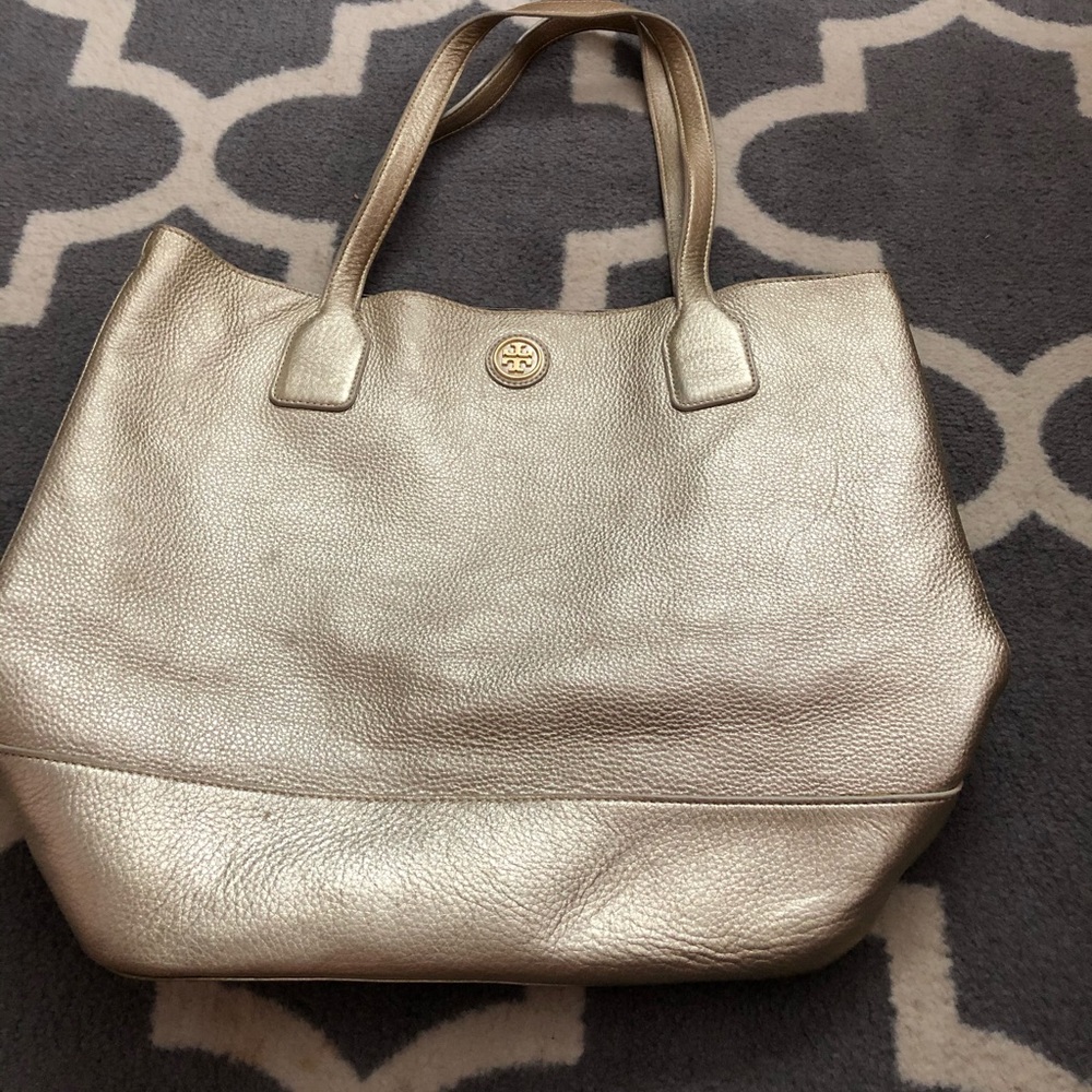 Tory Burch Gold leather tote